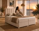 Best for Home Boxspringbett Trinity K-10 mit Bettkästen & Topper Beige Bild 3