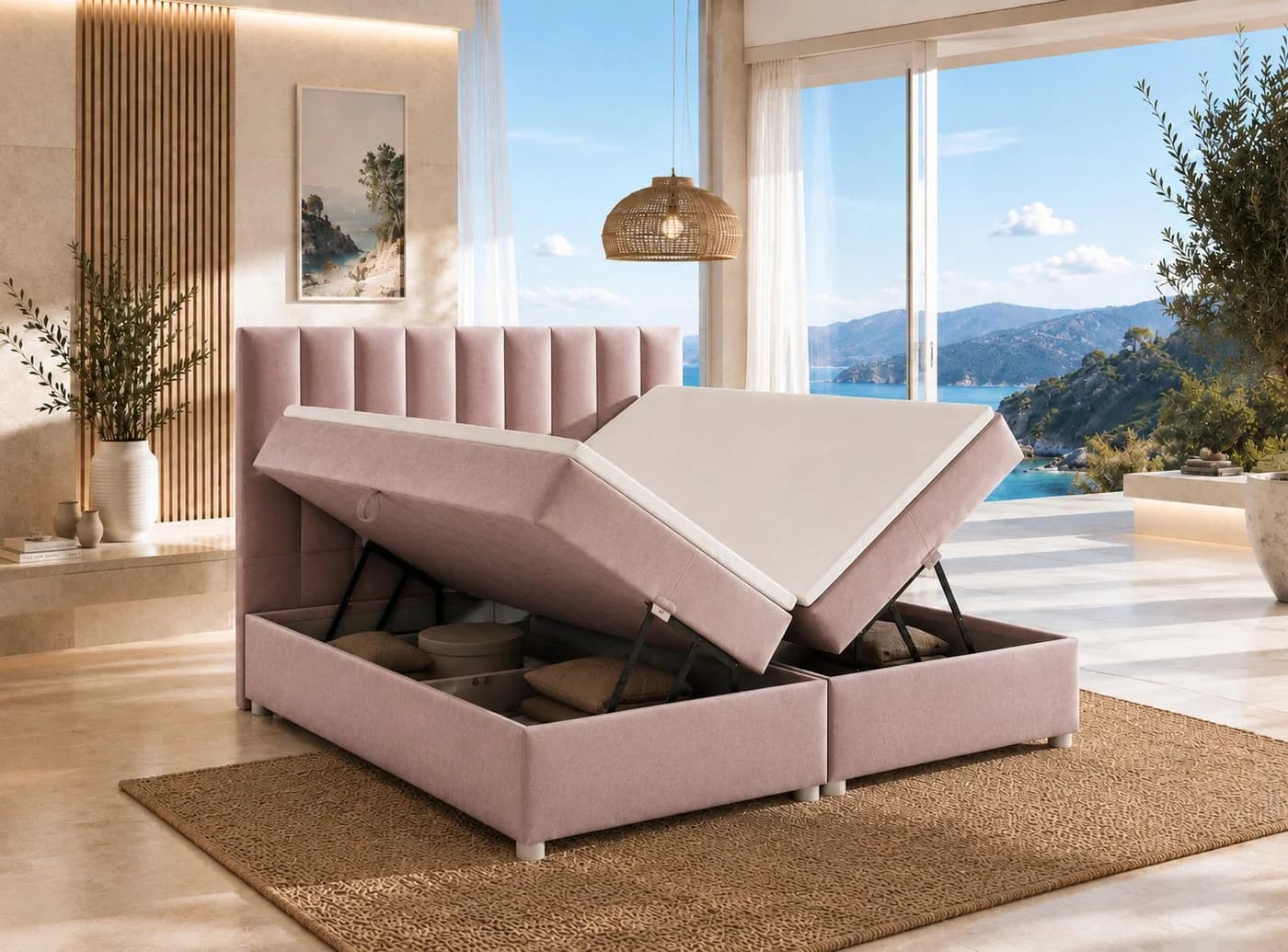 Best for Home Boxspringbett Trinity K-10 mit Bettkasten und Topper H3