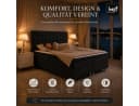 Best for Home Boxspringbett Neo Schwarz 7-Zonen Bonnell Matratze mit Topper Bild 1