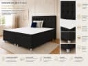 Best for Home Boxspringbett Neo Schwarz 7-Zonen Bonnell Matratze mit Topper Bild 3