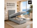 Best for Home Boxspringbett Trinity K-10 mit Stauraum & Topper Grau Bild 1