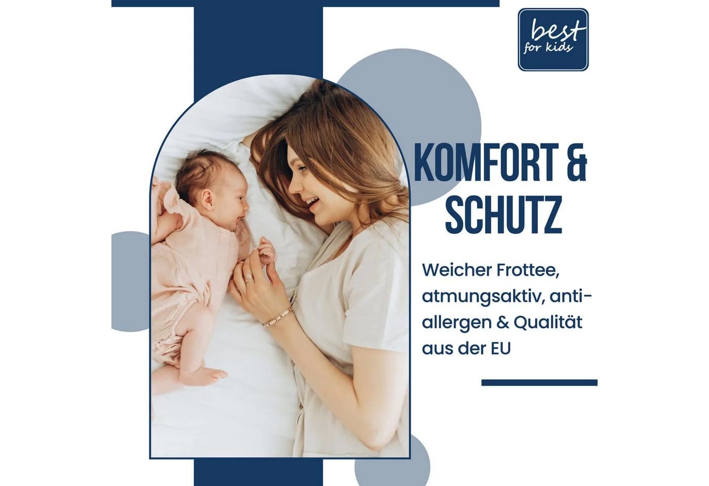 Best for Kids Babymatratze 120x60 cm Weiß Wasserdicht - Bild 3
