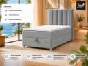 Best for Home Boxspringbett Trinity K-10 Single mit Bettkasten und Topper grau Bild 5