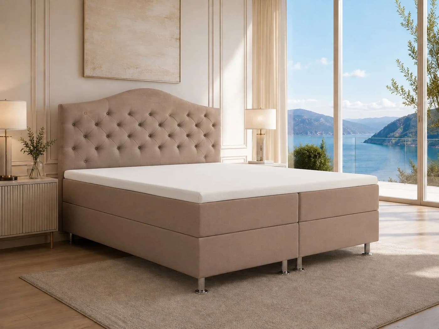 Best for Home Boxspringbett Glamour mit Bonellfederkern & Topper - Bild 2
