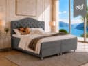 Best for Home Boxspringbett Glamour mit 7-Zonen Bonell & Topper T-30 grün Bild 1