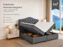 Best for Home Boxspringbett Glamour mit 7-Zonen Bonell & Topper T-30 grün Bild 5