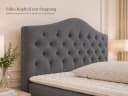 Best for Home Boxspringbett Glamour grau mit Bonellfederkern & Topper Bild 4