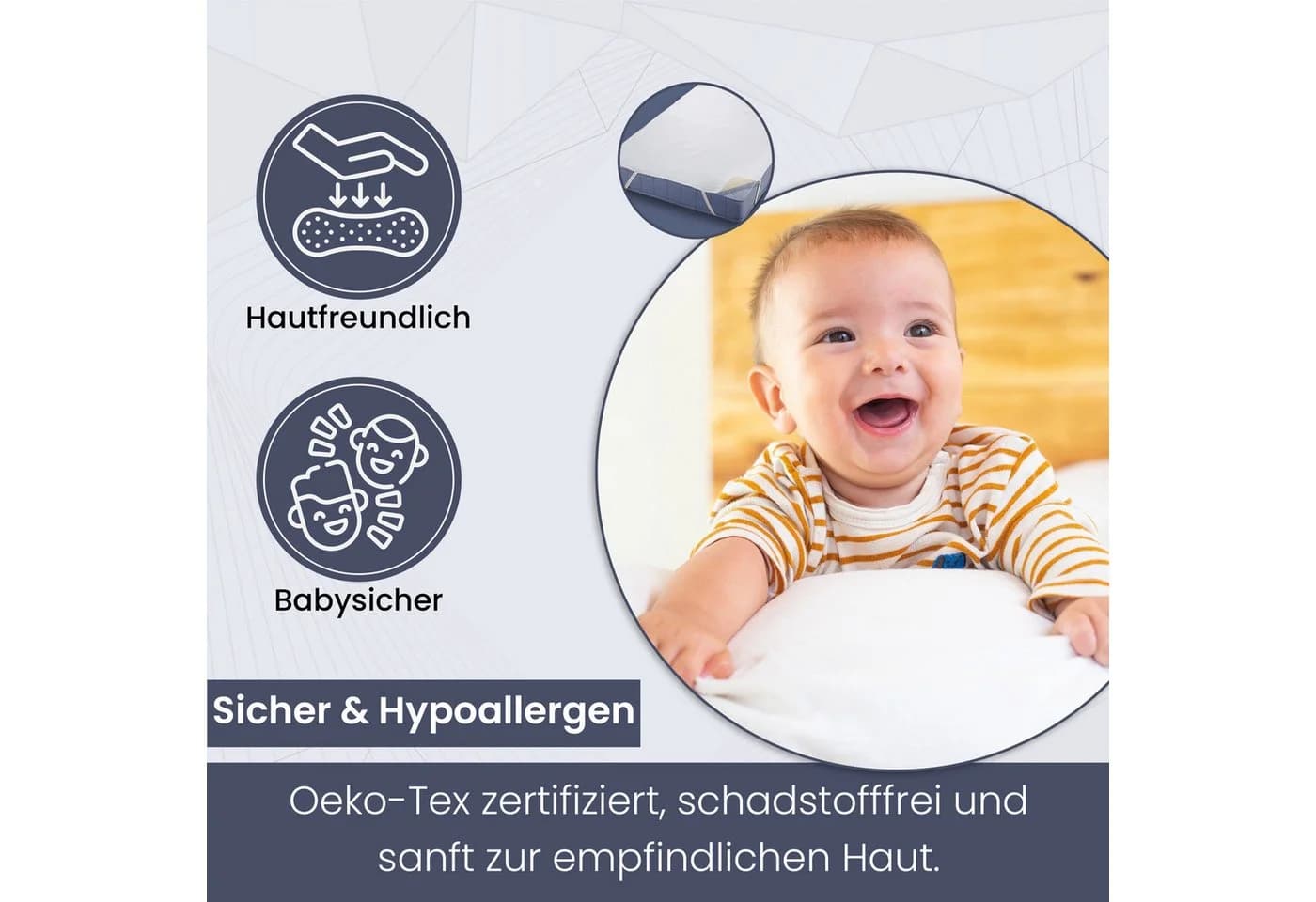 Best for Home Matratzenschoner 4myBaby Wasserdicht Weiß 60x120 cm - Bild 4