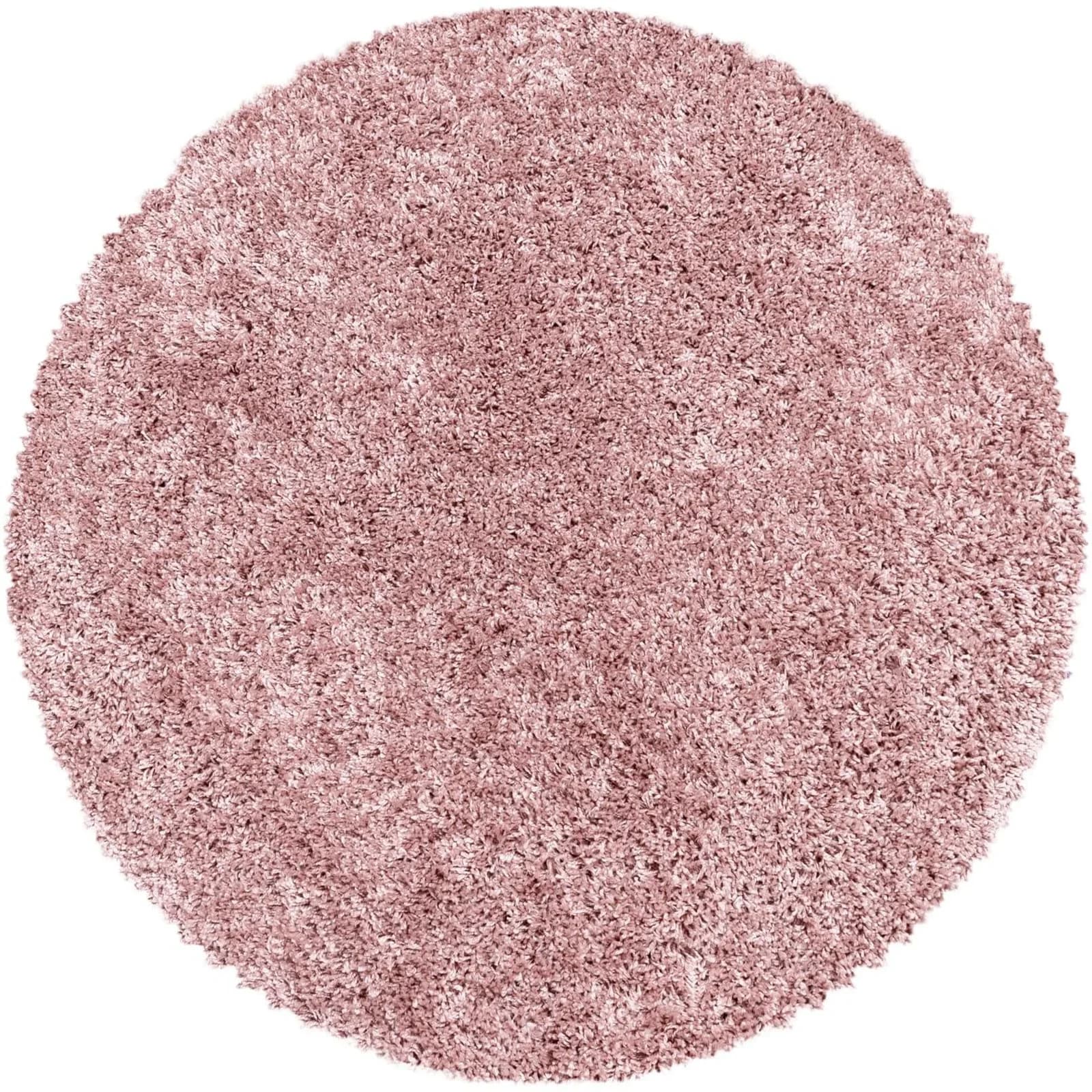 Ayyildiz Teppiche Sydney Hochflor-Teppich Rosa Rund