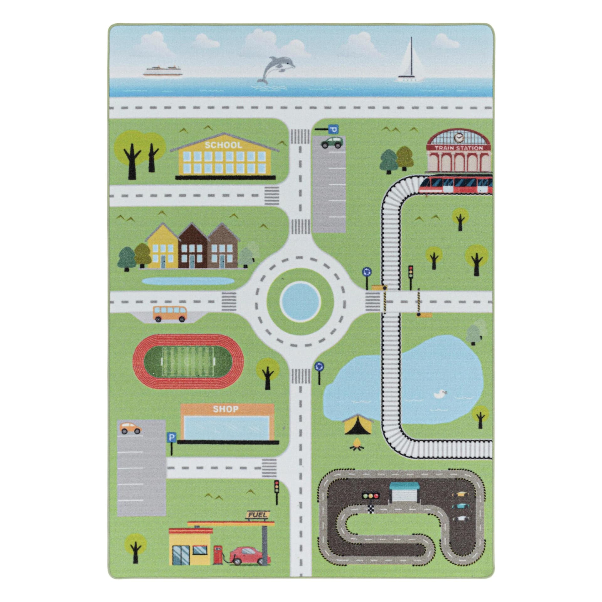 AYYILDIZ TEPPICHE Kinderteppich PLAY 2902 Grün Robuster Kurflor