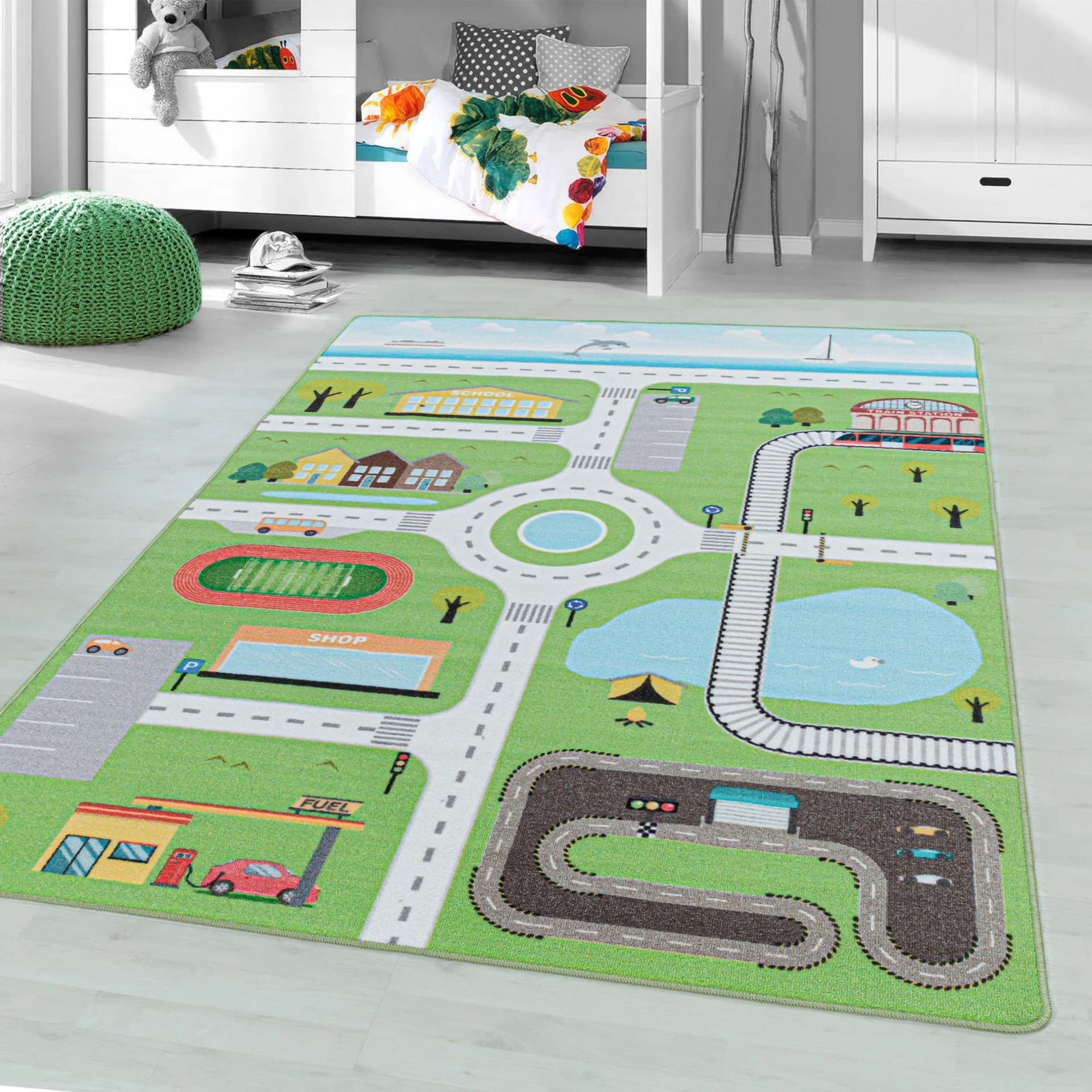 AYYILDIZ TEPPICHE Kinderteppich PLAY 2902 Grün Robuster Kurflor - Bild 2
