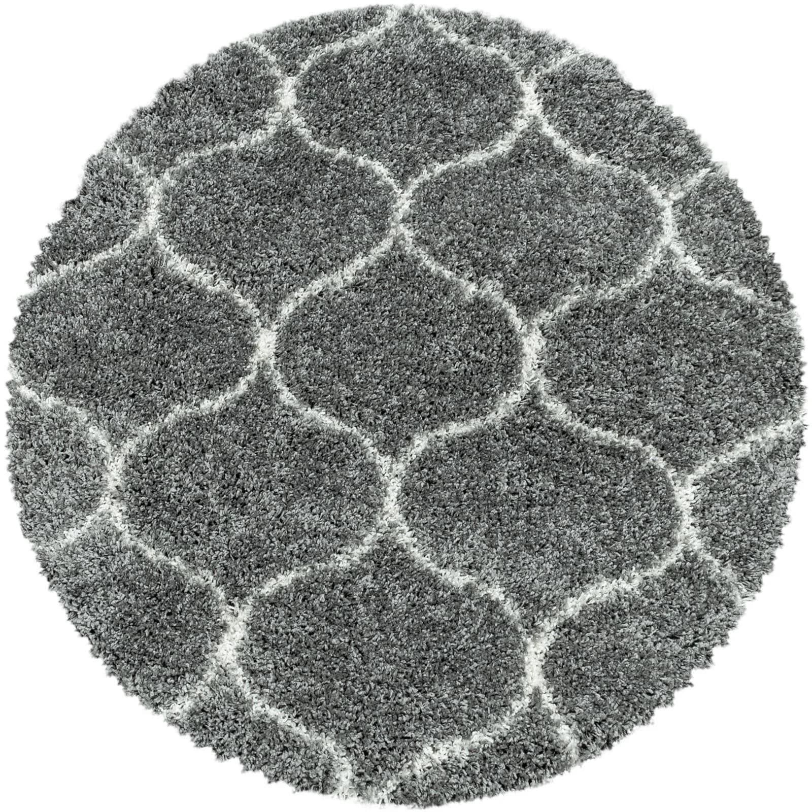 AYYILDIZ SALSA 3201 Hochflor-Teppich Grau Rund 160cm - Bild 2