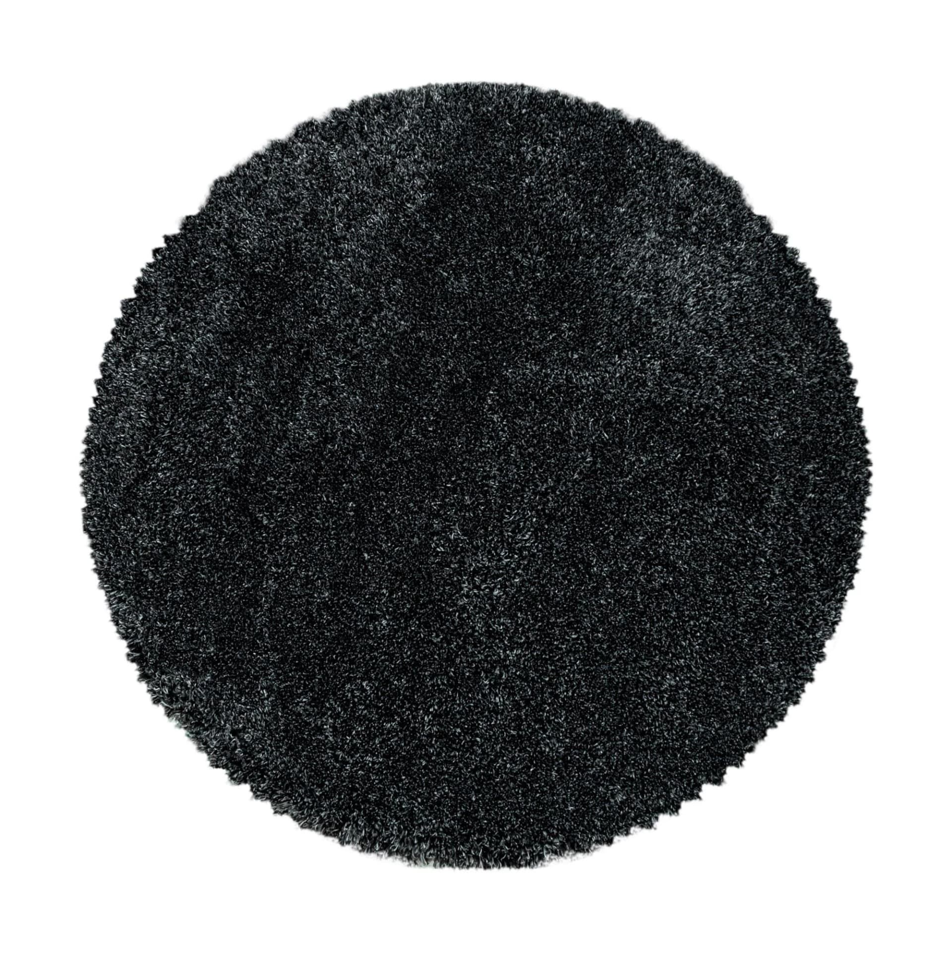 Ayyildiz Teppiche FLUFFY 3500 Hochflor-Teppich Rund Anthrazit Polypropylen