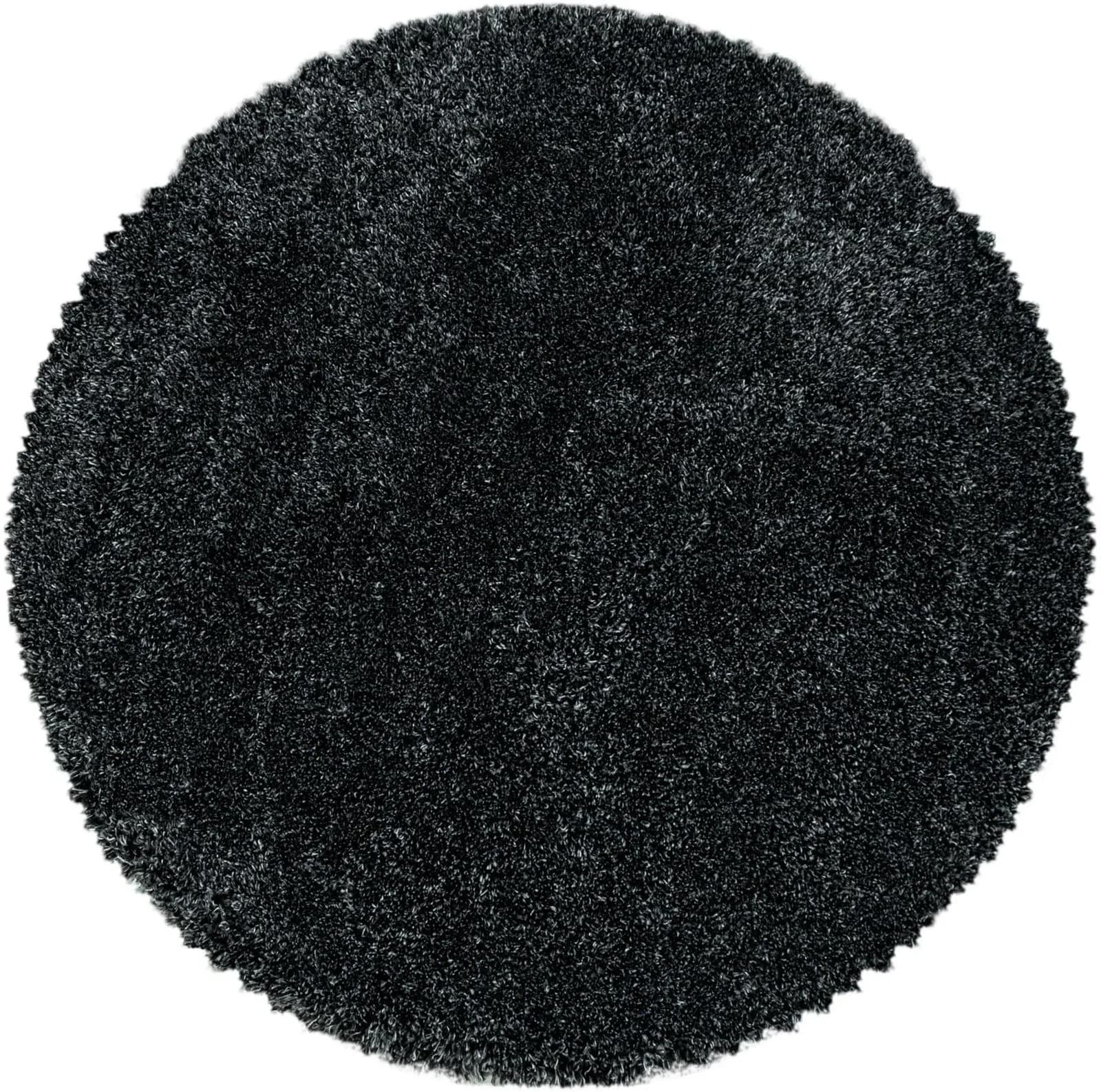 AYYILDIZ TEPPICHE FLUFFY 3500 Hochflor-Teppich Rund Anthrazit Polypropylen - Bild 2