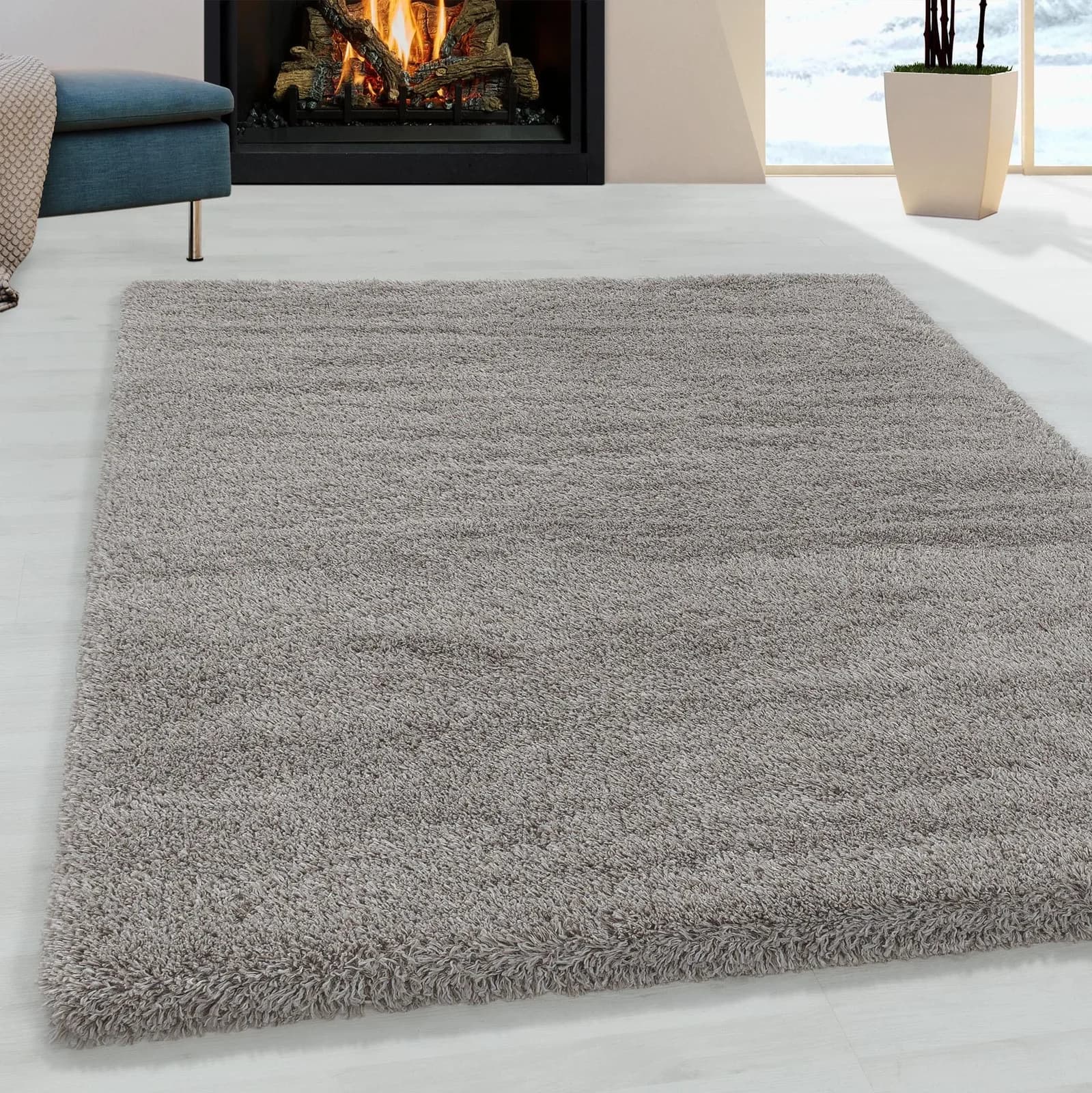 AYYILDIZ TEPPICHE FLUFFY 3500 Hochflor-Teppich Beige Shaggy - Bild 2