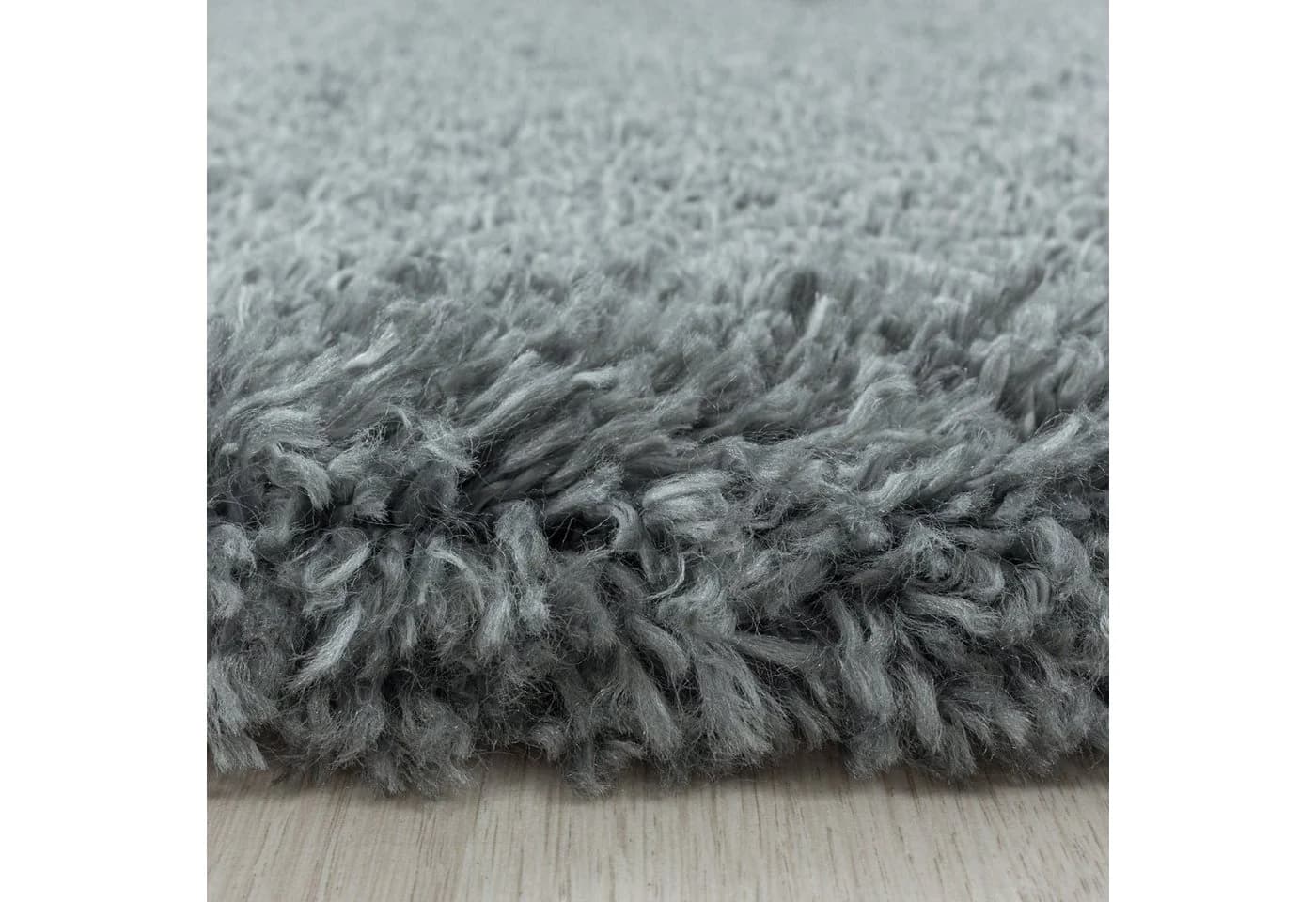 Ayyildiz Hochflorteppich Fluffy 3500 Hellgrau Rund - Bild 4