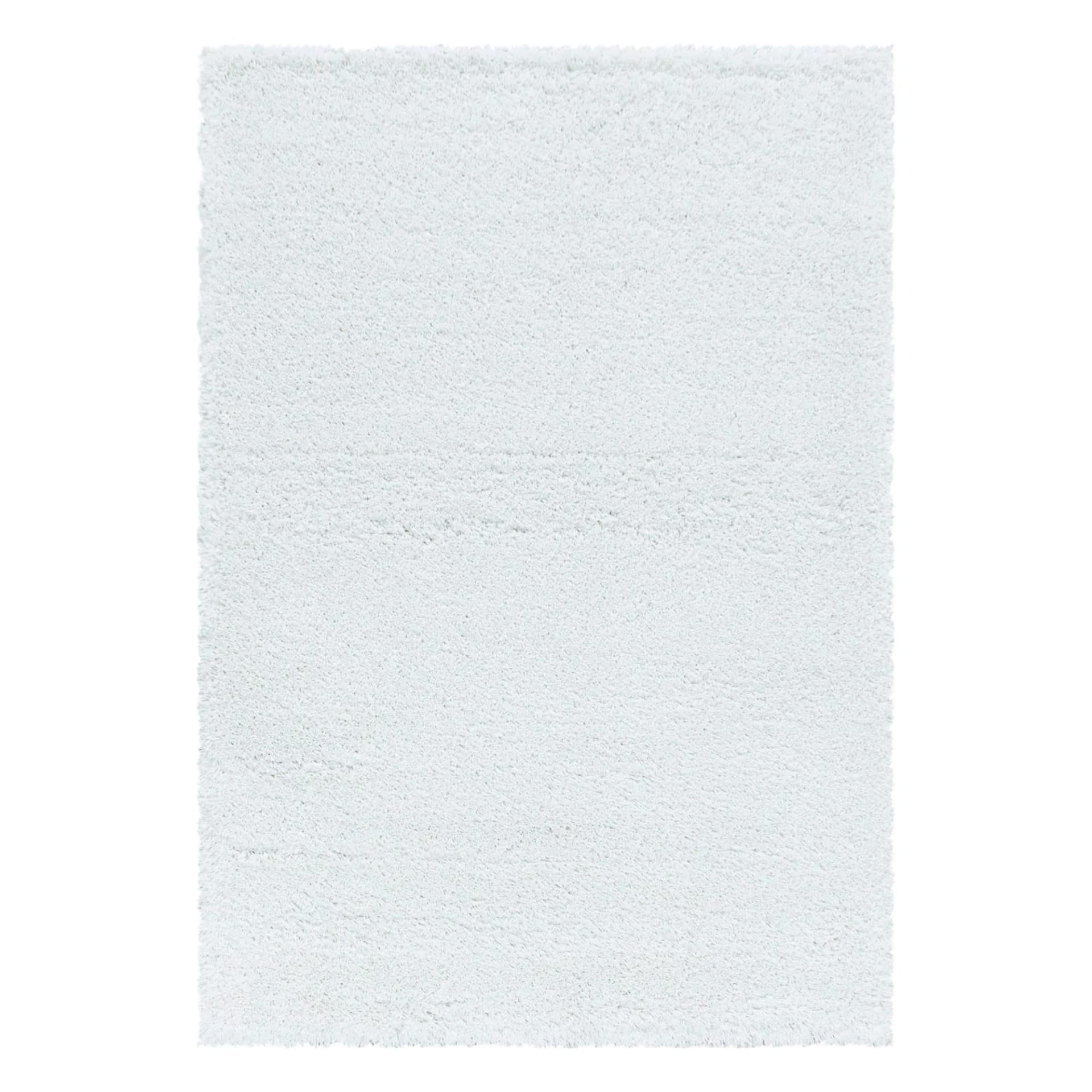 AYYILDIZ TEPPICHE FLUFFY 3500 Hochflor-Teppich Weiß Uni