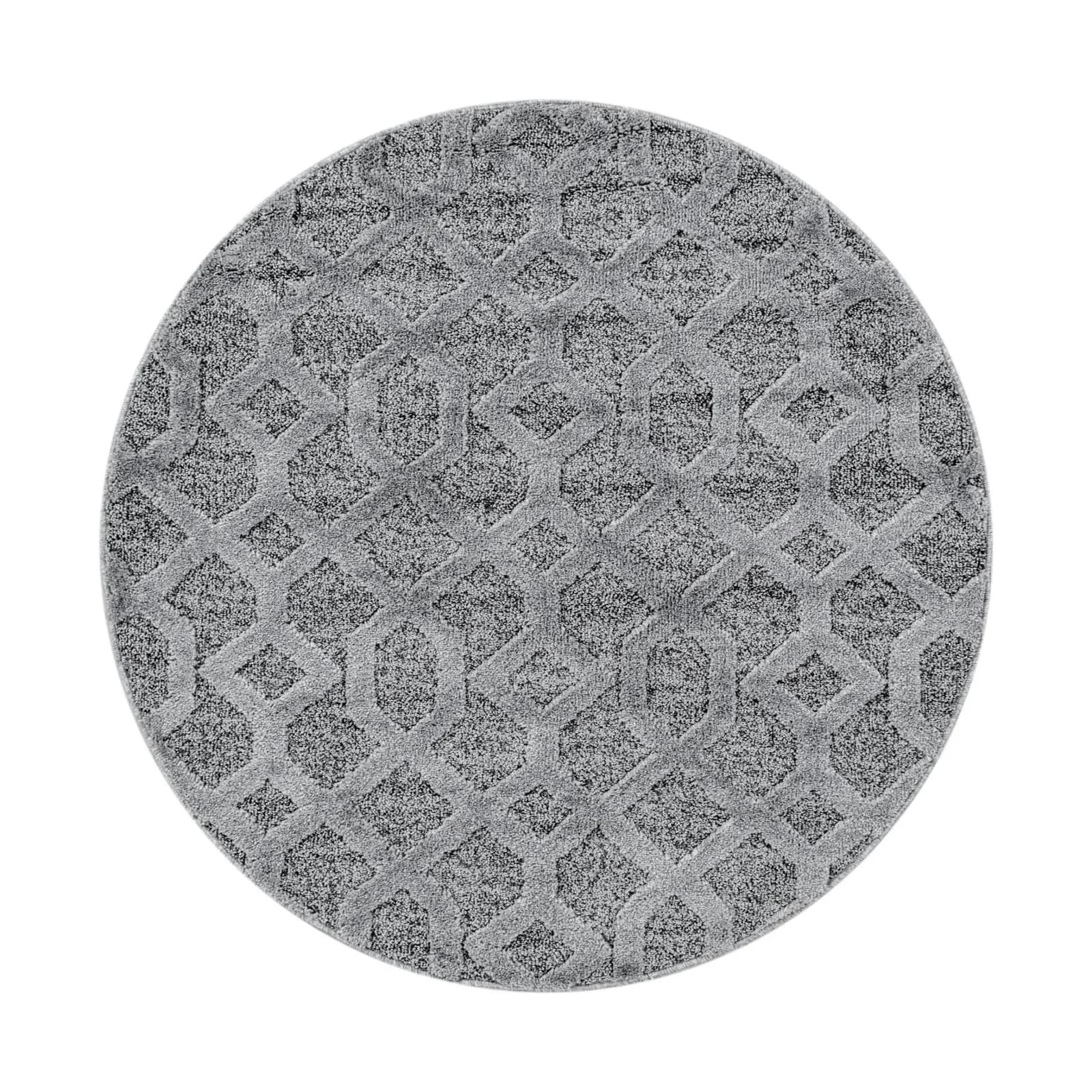 Ayyildiz Teppiche PISA 4702 Grau Rund Teppich Polypropylen
