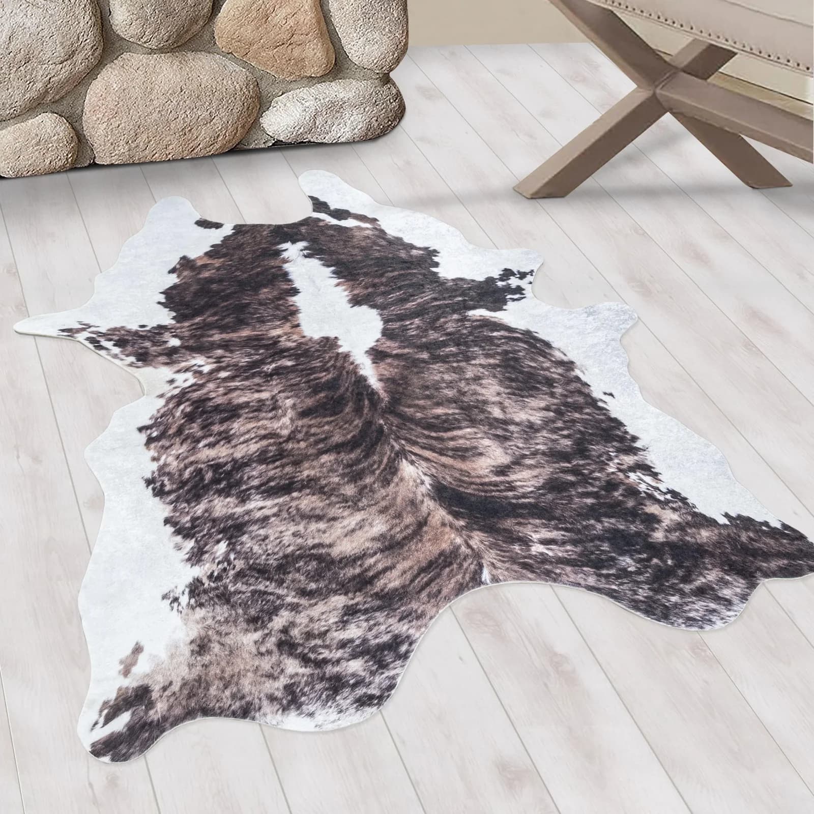 Ayyildiz Teppiche ETOSHA 4113 Braun Polyester Fell-Look
