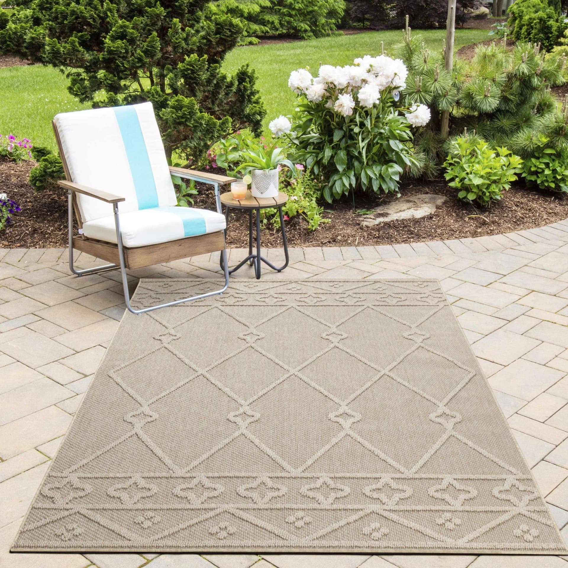 Outdoorteppich AYYILDIZ TEPPICHE PATARA 4955 Beige Sisal-Optik - Bild 2