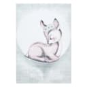 Kinderteppich AYYILDIZ Bambi 850 Pink Rehkitz Motiv Kurzflor Bild 1