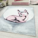 Kinderteppich AYYILDIZ Bambi 850 Pink Rehkitz Motiv Kurzflor Bild 2