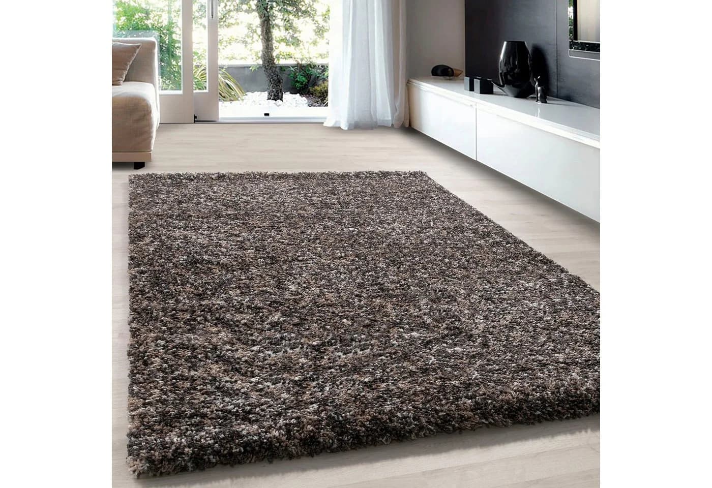 AYYILDIZ Teppiche Enjoy Shaggy Hochflor-Teppich Grau Meliert - Bild 2