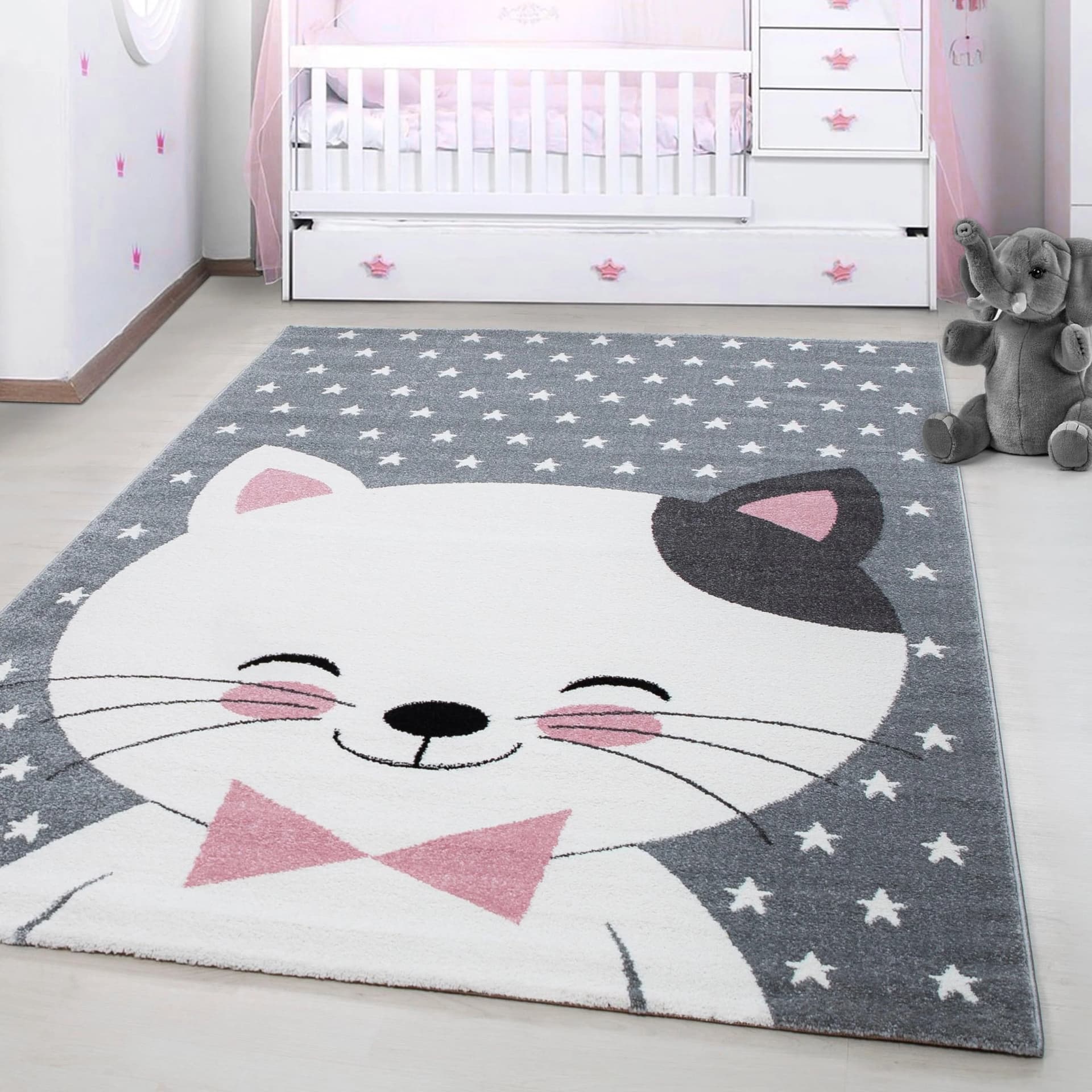 AYYILDIZ TEPPICHE Kinderteppich Kids 550 Katze Pink Kurzflor - Bild 2