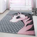 Kinderteppich AYYILDIZ TEPPICHE Kids 590 Pink Einhorn Motiv Bild 2