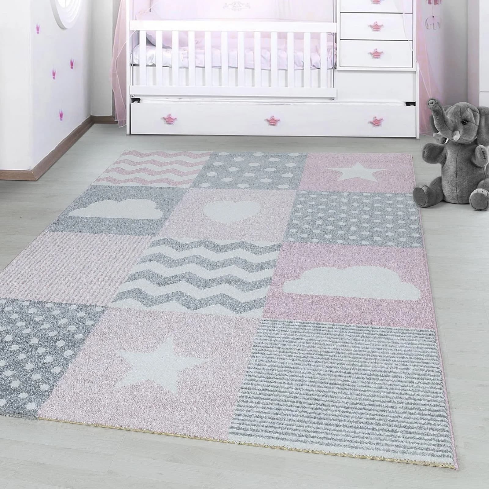 AYYILDIZ TEPPICHE Kinderteppich Kids 620 Pink Polypropylen