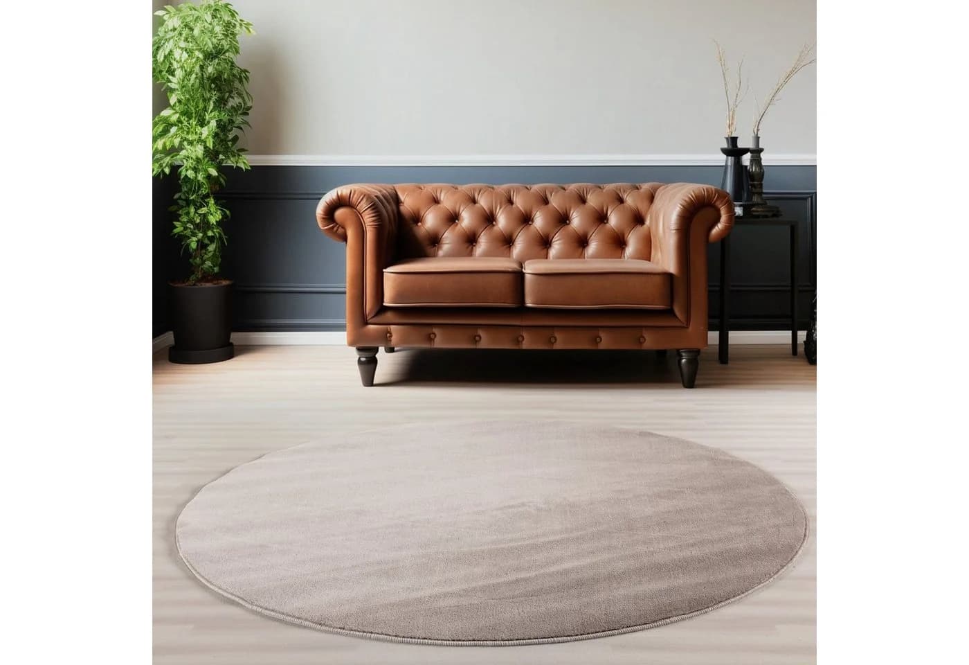 Ayyildiz Teppiche SKY 5400 Beige Rund 120cm Polyester - Bild 2
