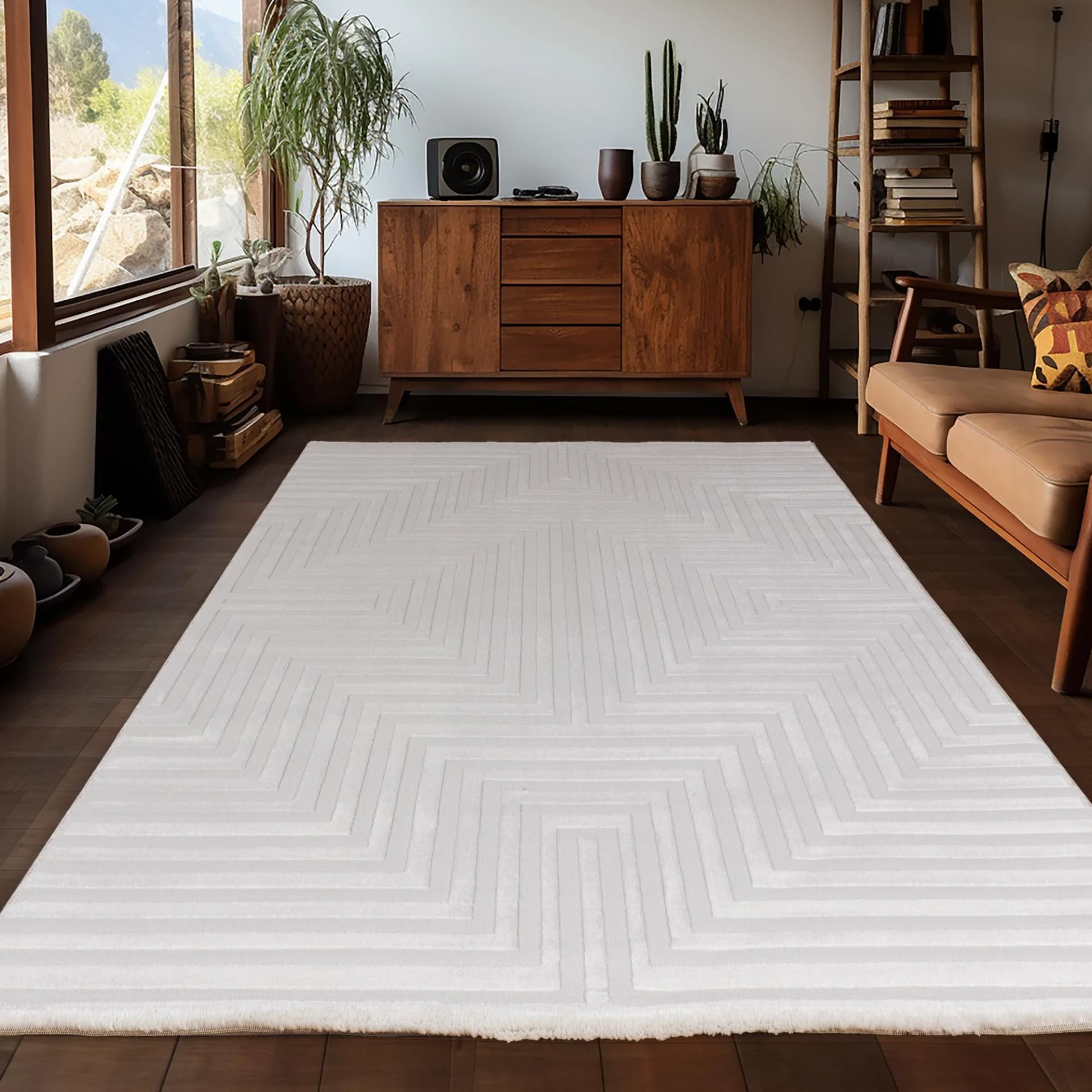 AYYILDIZ TEPPICHE Sahara 1111 Beige Moderner Kurzflorteppich