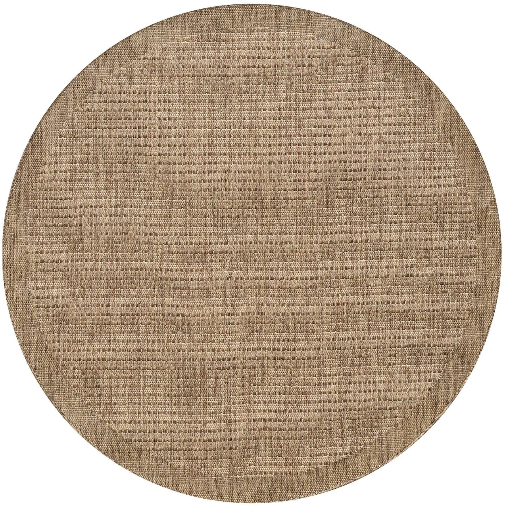 Ayyildiz Outdoorteppich Giza Braun Ø ca. 120cm