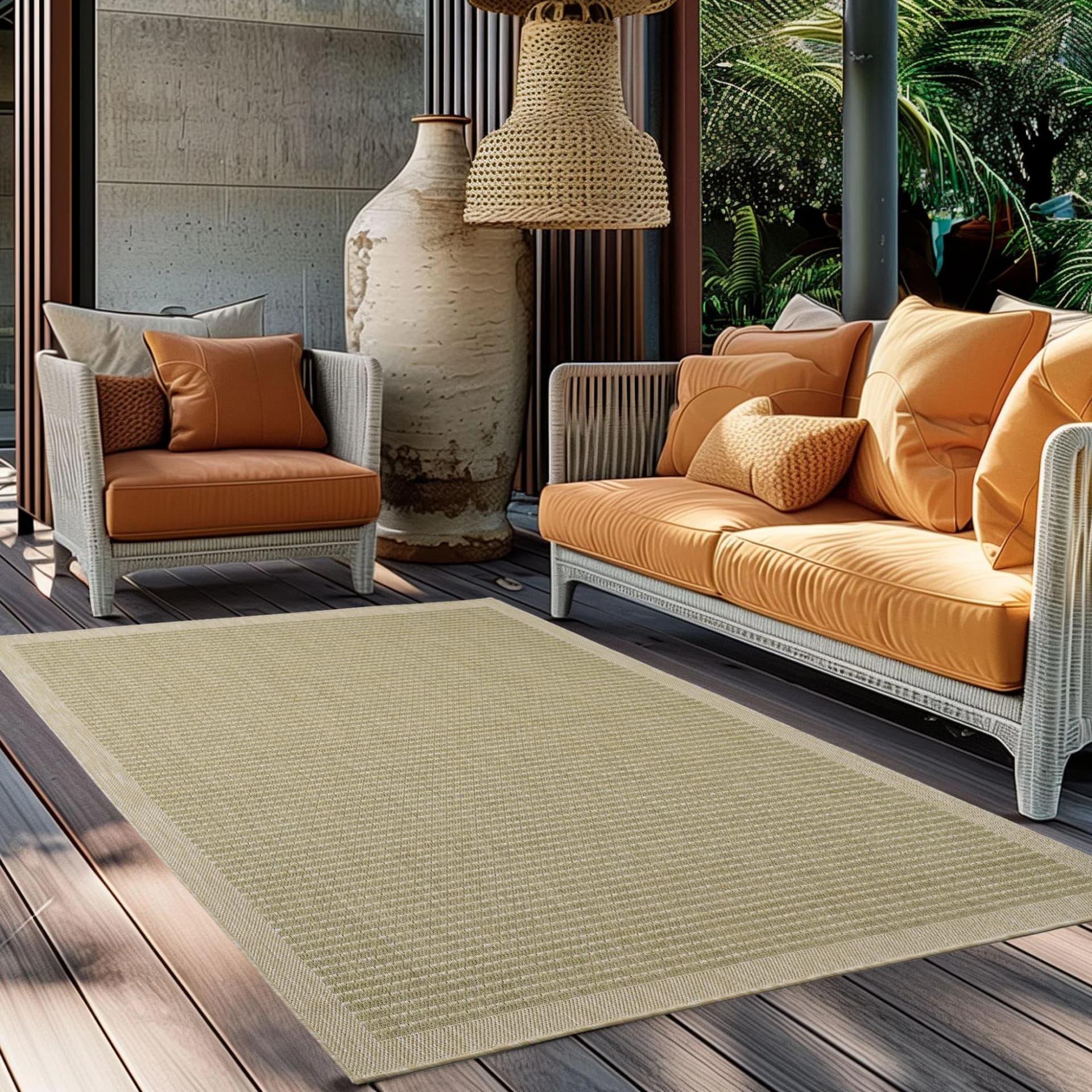 AYYILDIZ TEPPICHE Outdoorteppich GIZA 1410 Grün Polypropylen - Bild 2