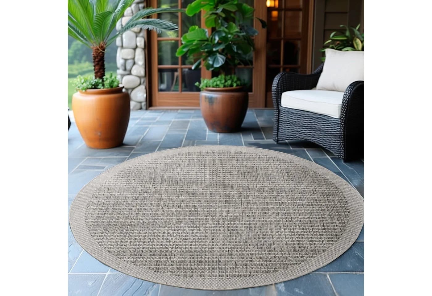 AYYILDIZ TEPPICHE Outdoorteppich GIZA 1410 Grau Polypropylen - Bild 2