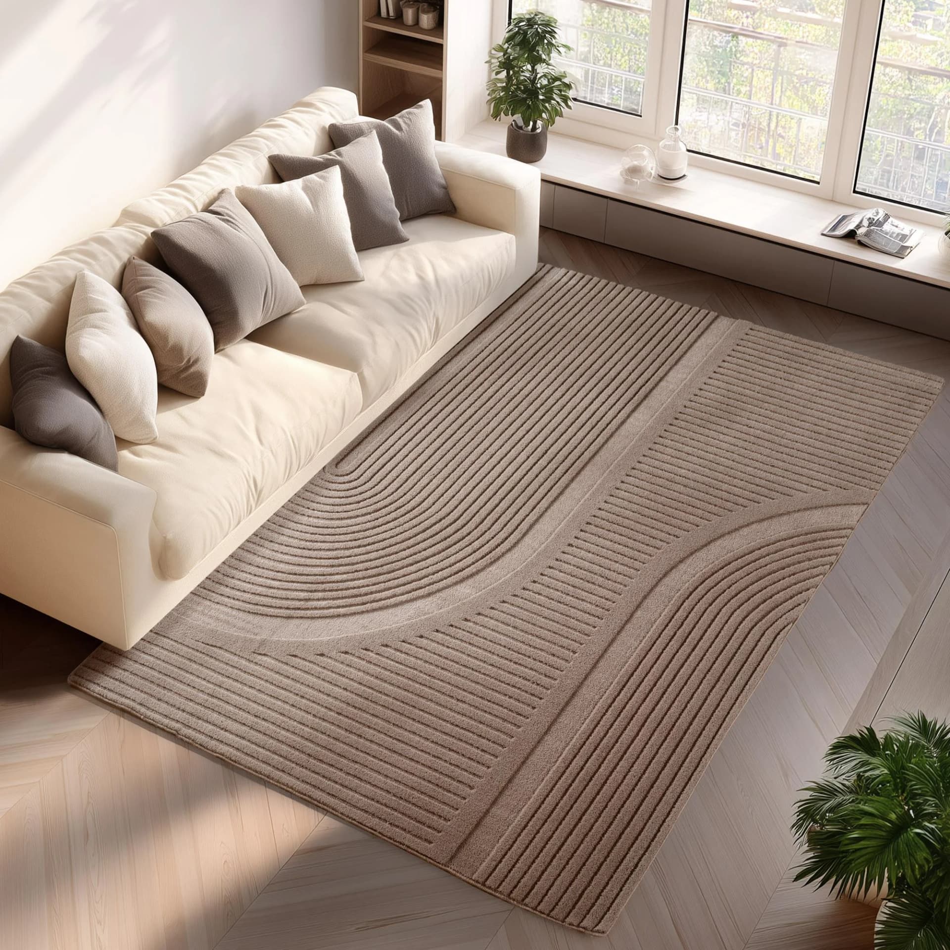 AYYILDIZ TEPPICHE Teppich POMPEI 1612 Beige Skandinavisch