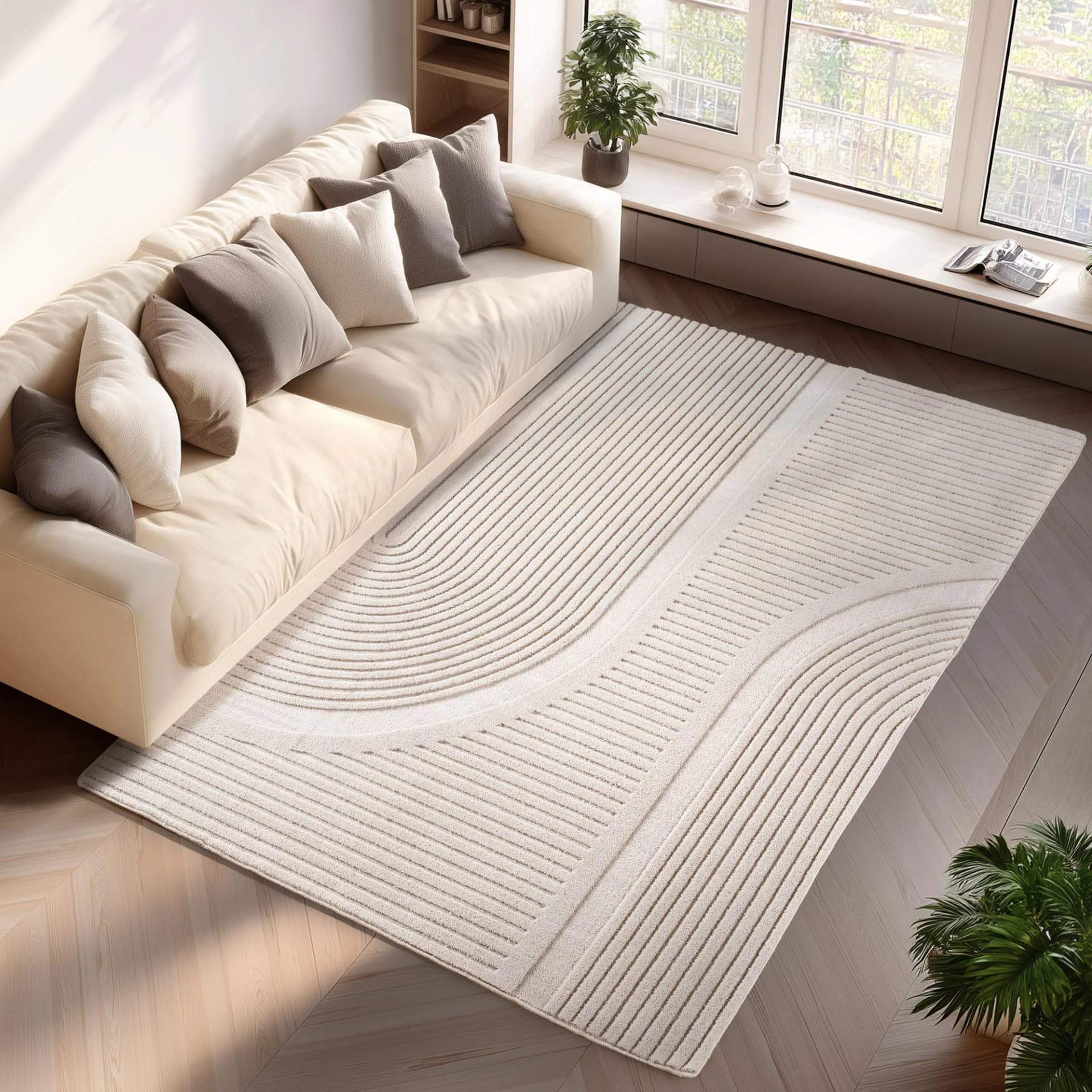Ayyildiz Teppiche Pompei 1612 Beige Creme Microfaser