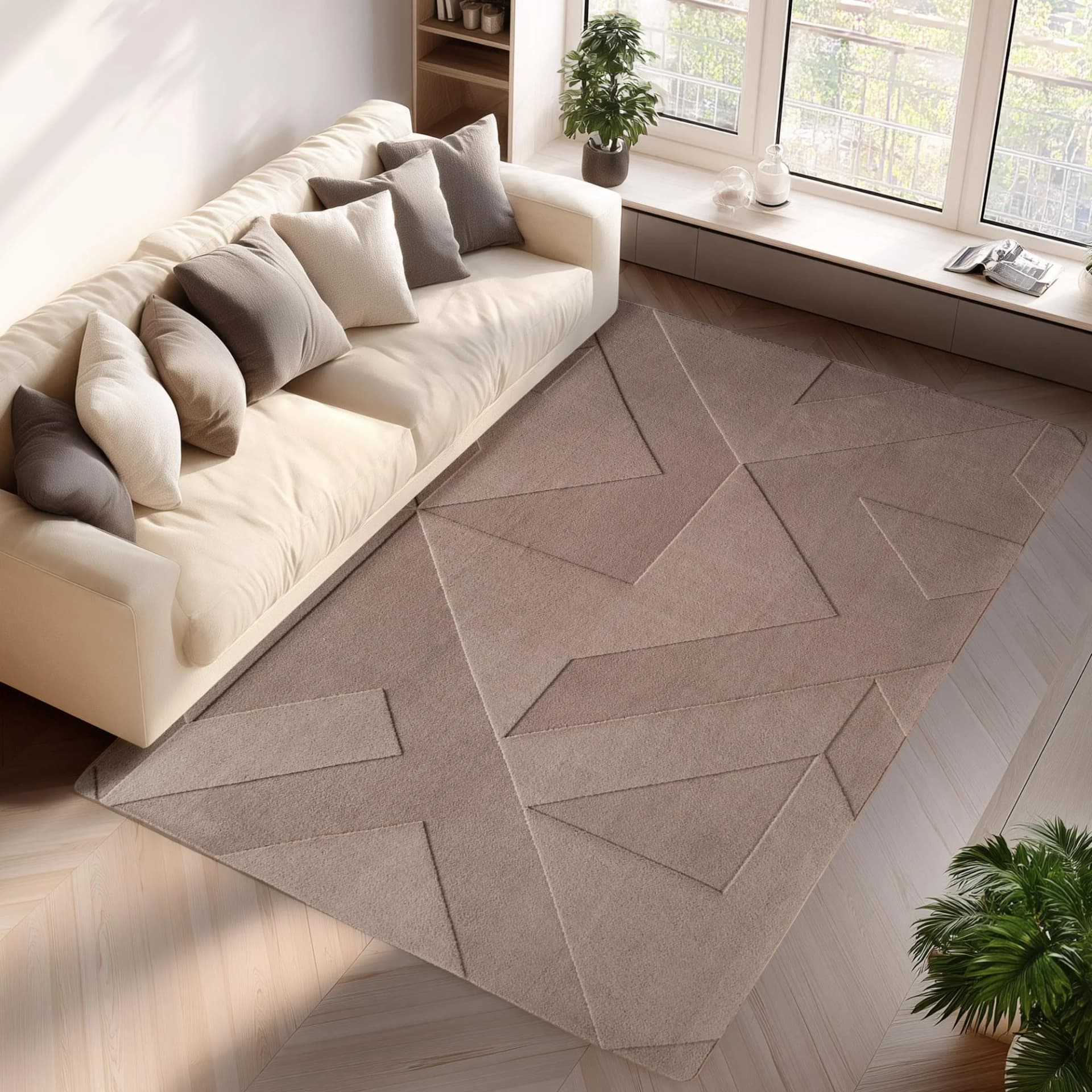 AYYILDIZ TEPPICHE Teppich POMPEI 1613 Beige Microfaser