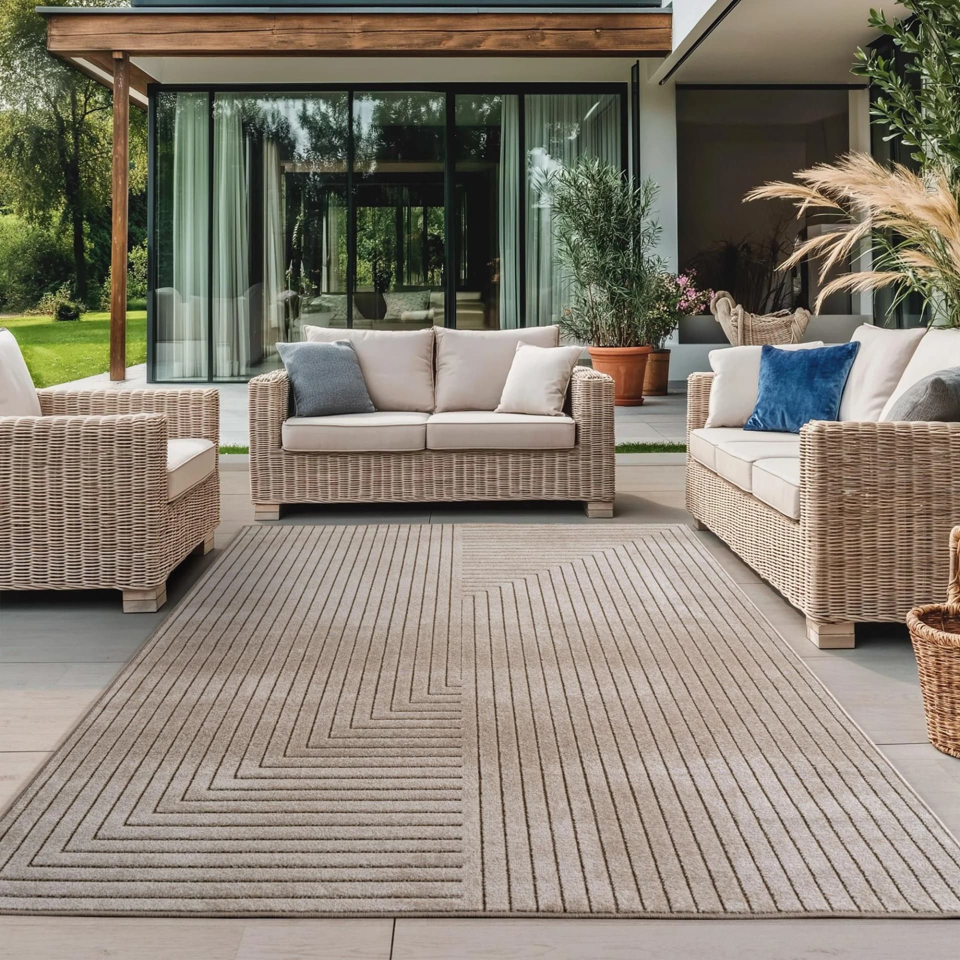 AYYILDIZ TEPPICHE NOVA 1202 Outdoorteppich Beige Polypropylen