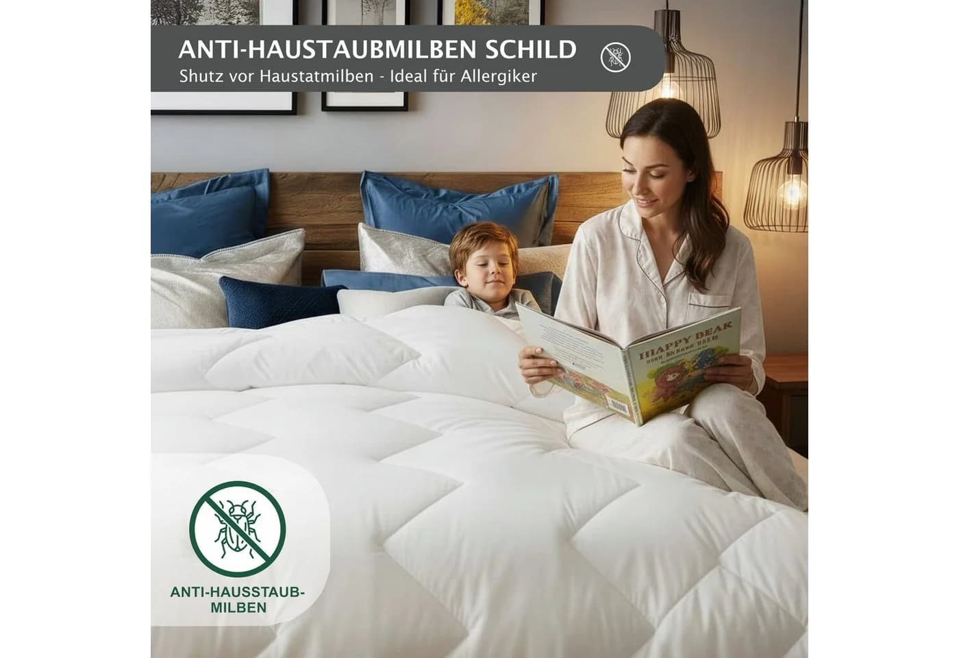 AZZA Microfaserbettdecke 4-Jahreszeiten Hypoallergen - Bild 3