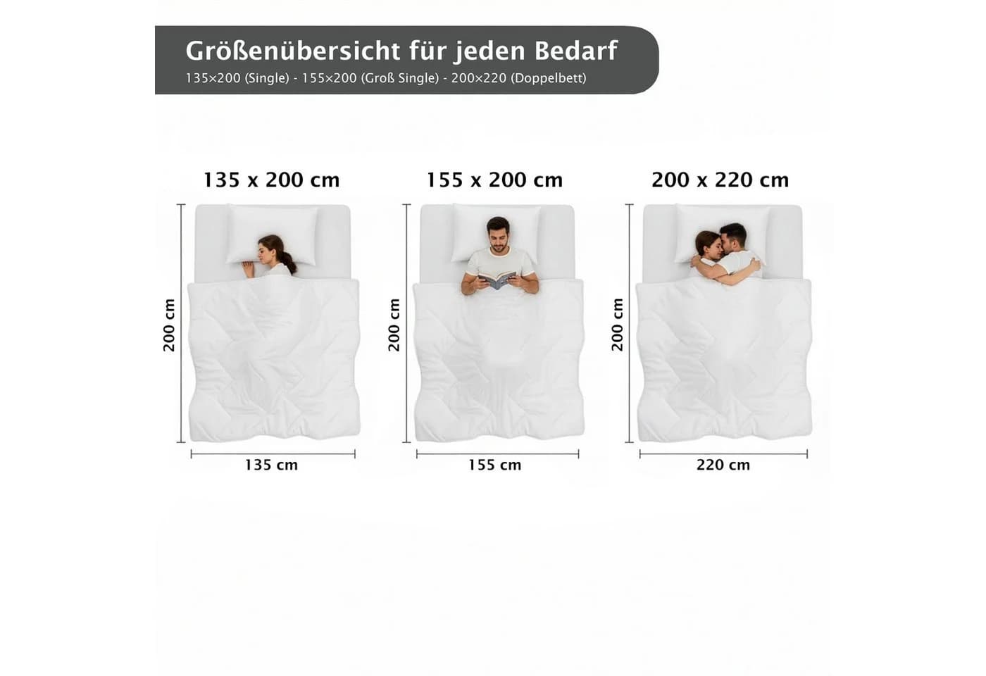 AZZA Microfaserbettdecke 4-Jahreszeiten Hypoallergen - Bild 5