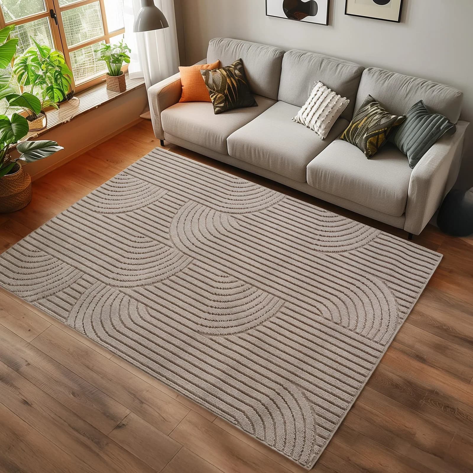 AYYILDIZ TEPPICHE HELIX 2201 Teppich Beige 3D-Effekt