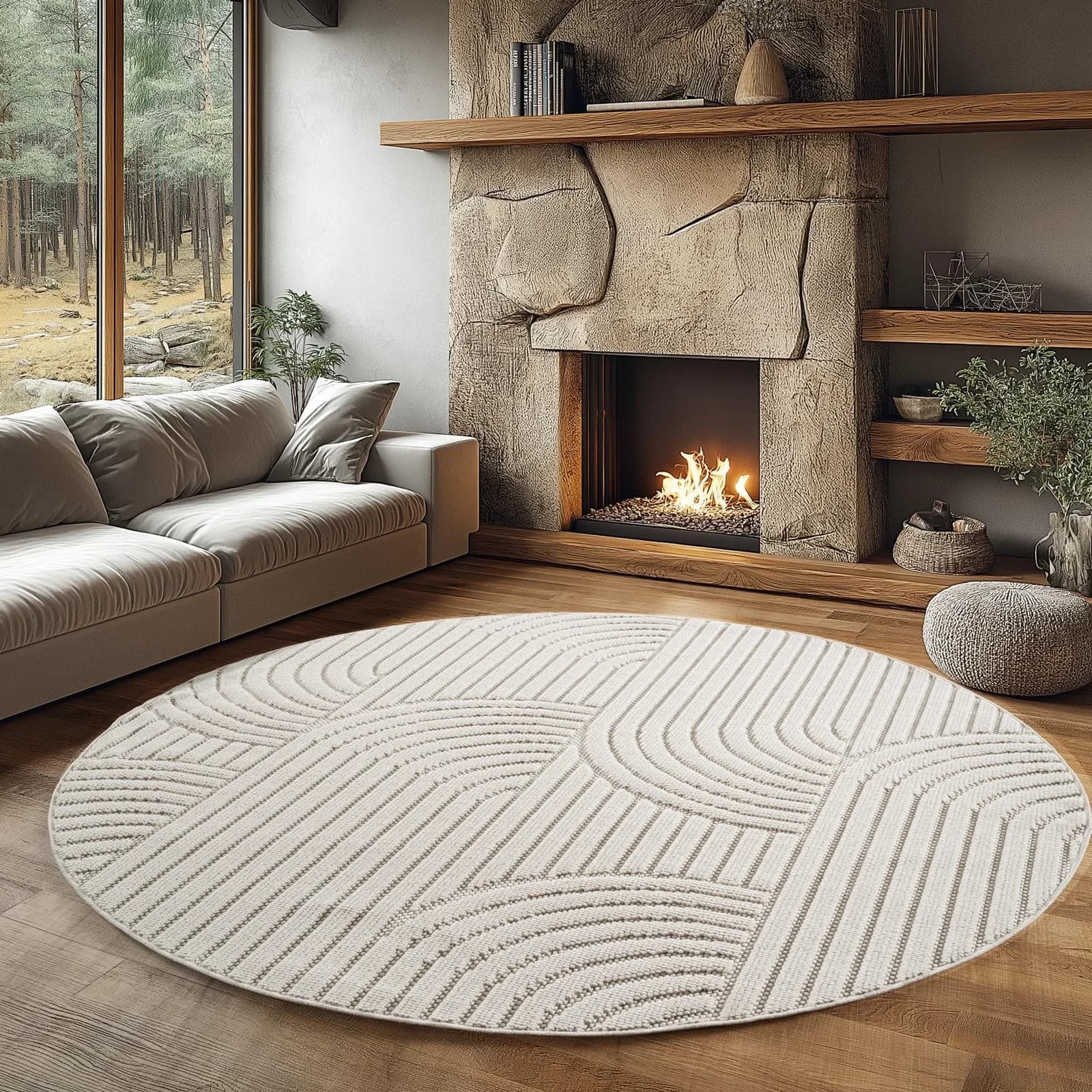 AYYILDIZ TEPPICHE HELIX 2201 Teppich Beige 3D-Effekt