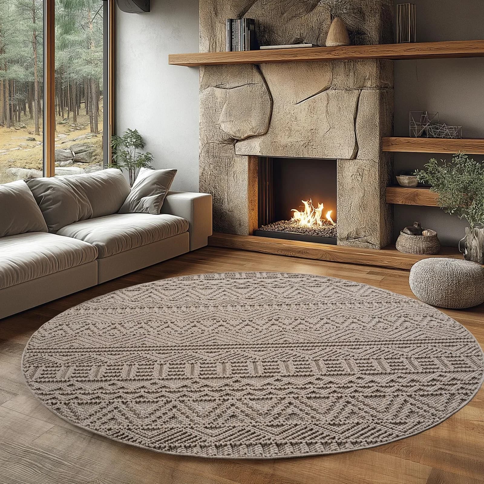 AYYILDIZ TEPPICHE HELIX 2202 Teppich Beige 3D-Effekt