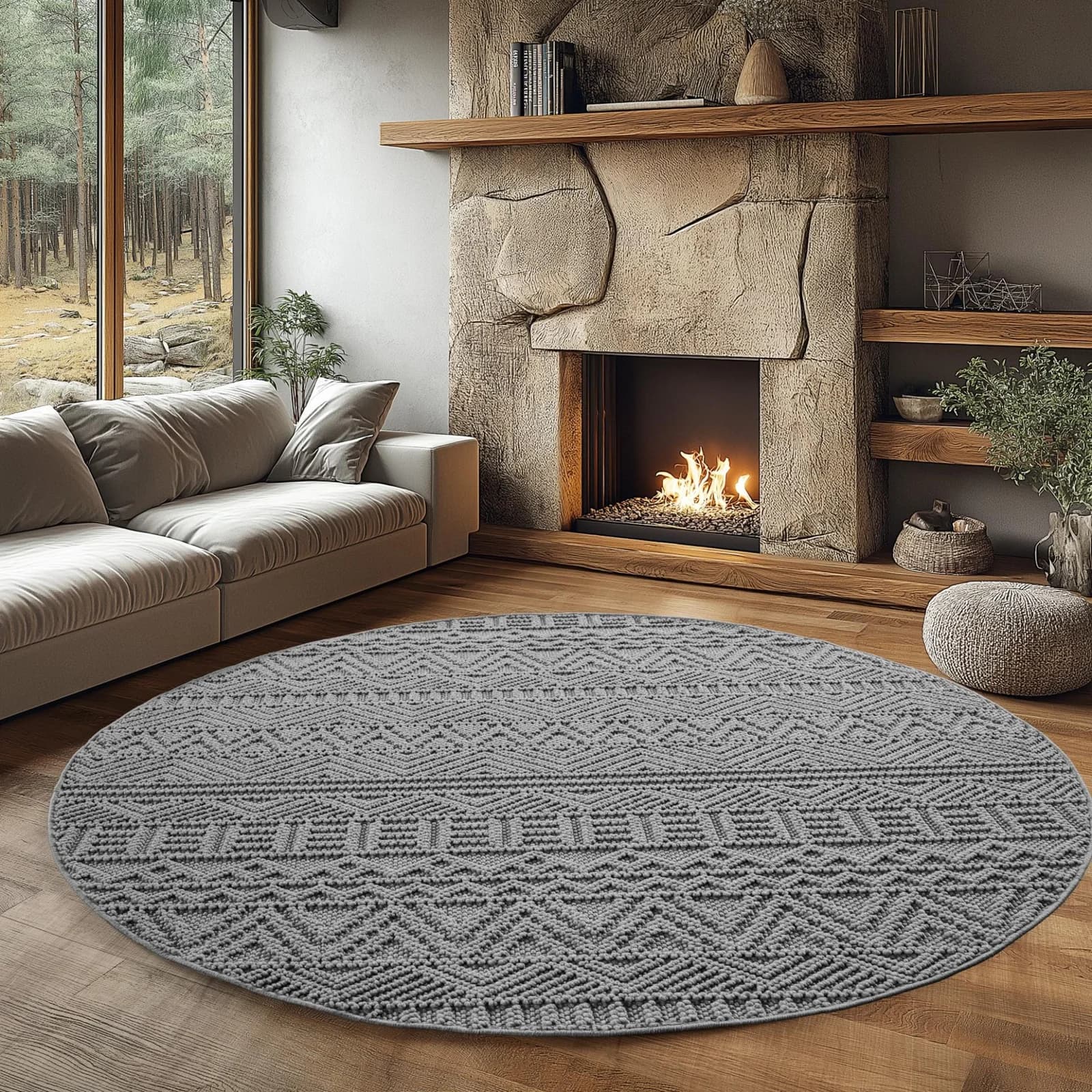 AYYILDIZ TEPPICHE HELIX 2202 Teppich Silber Grau 3D-Effekt