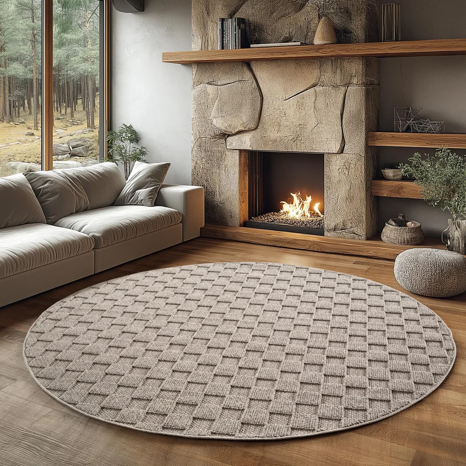 AYYILDIZ TEPPICHE HELIX 2203 Teppich Beige 3D-Effekt