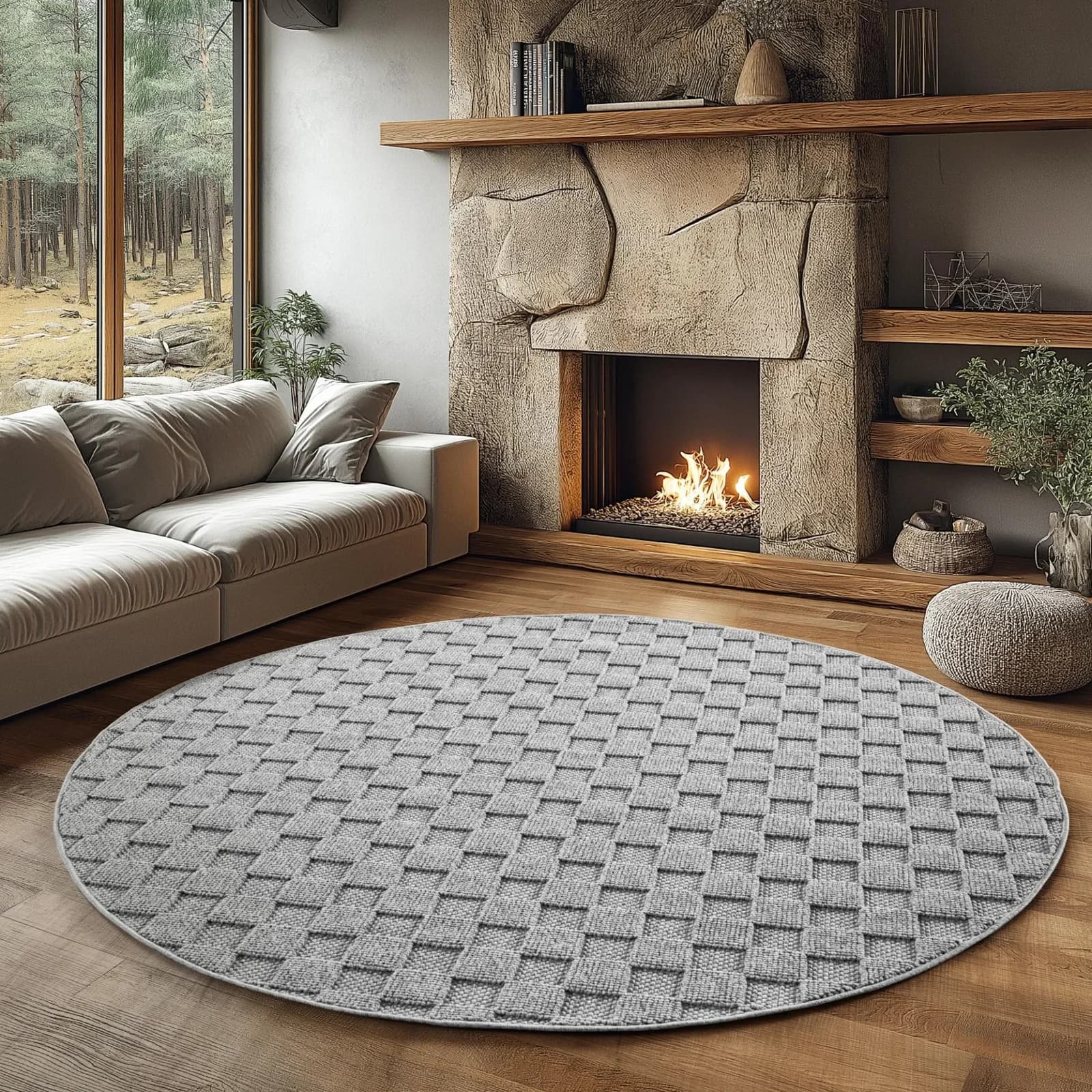 AYYILDIZ TEPPICHE HELIX 2203 Teppich Silber Grau 3D-Effekt