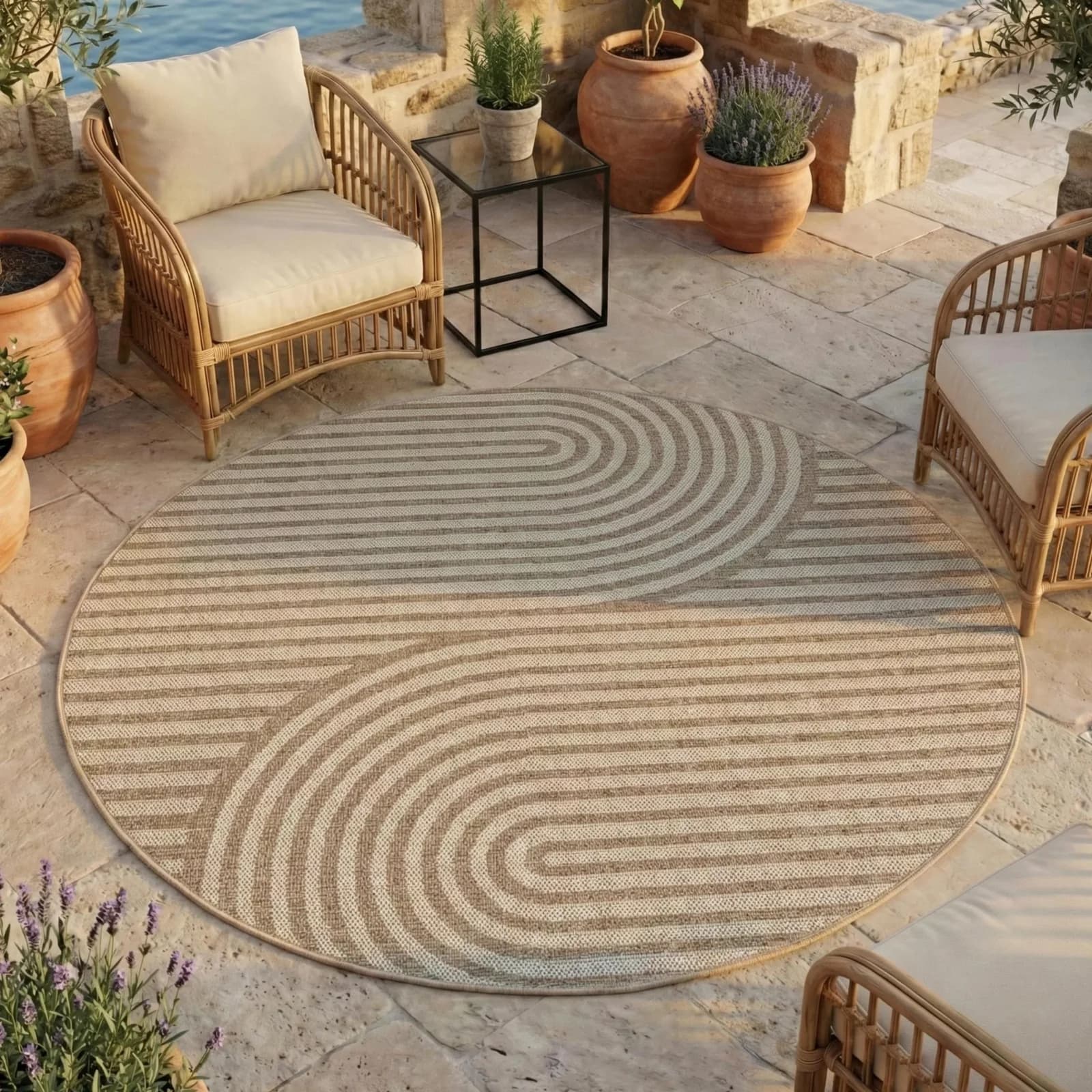 Ayyildiz Teppiche Outdoorteppich Desert 1301 Beige Boho