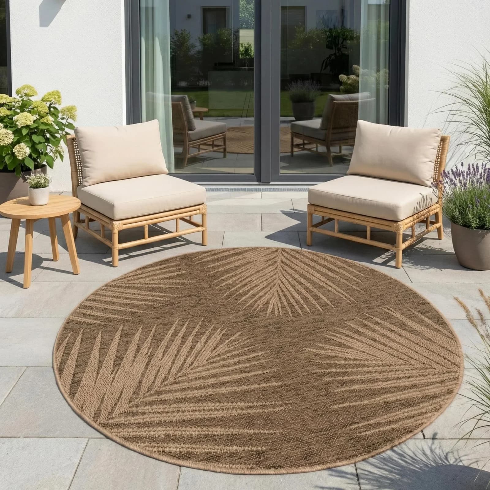 AYYILDIZ TEPPICHE Outdoorteppich TIMBER 1403 Braun Polypropylen