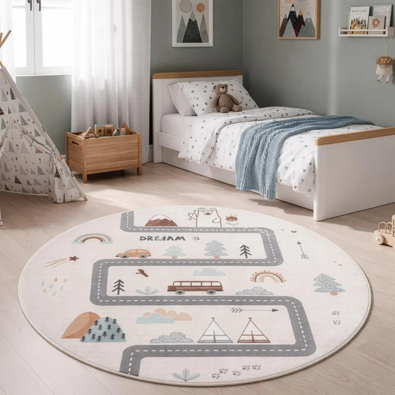 Kinderteppich AYYILDIZ TEPPICHE COCO 1134 Creme Rutschhemmend